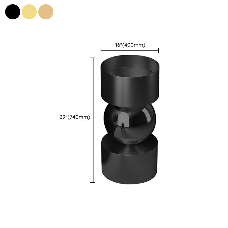 Contemporary Bathroom Sink with Pop-Up Drain Metal Round Pedestal Bathroom Sink Clearhalo 'Bathroom Remodel & Bathroom Fixtures' 'Bathroom Sinks & Faucet Components' 'Bathroom Sinks' 'bathroom_sink' 'Home Improvement' 'home_improvement' 'home_improvement_bathroom_sink' 7233683