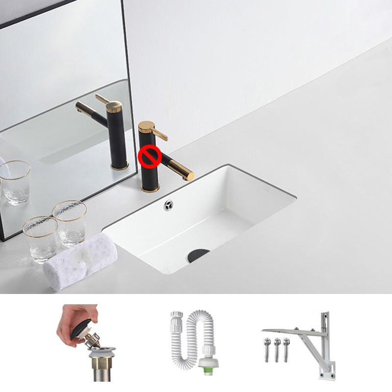 Traditional Undermount Bathroom Sink Round Porcelain Shut-Off Valve Included Basin Sink 20"L x 13"W x 7"H Sink Clearhalo 'Bathroom Remodel & Bathroom Fixtures' 'Bathroom Sinks & Faucet Components' 'Bathroom Sinks' 'bathroom_sink' 'Home Improvement' 'home_improvement' 'home_improvement_bathroom_sink' 7233685