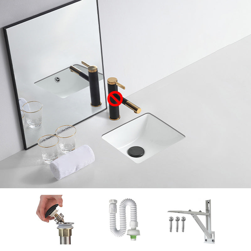 Traditional Undermount Bathroom Sink Round Porcelain Shut-Off Valve Included Basin Sink 12"L x 10"W x 6"H Sink Clearhalo 'Bathroom Remodel & Bathroom Fixtures' 'Bathroom Sinks & Faucet Components' 'Bathroom Sinks' 'bathroom_sink' 'Home Improvement' 'home_improvement' 'home_improvement_bathroom_sink' 7233690