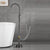 Contemporary Brass Freestanding Bathtub Faucet with 1-Handle Bathtub Faucet Gun Grey Wall Hand Shower Not Included Clearhalo 'Bathroom Remodel & Bathroom Fixtures' 'Bathtub Faucets' 'bathtub_faucets' 'Home Improvement' 'home_improvement' 'home_improvement_bathtub_faucets' 7233742