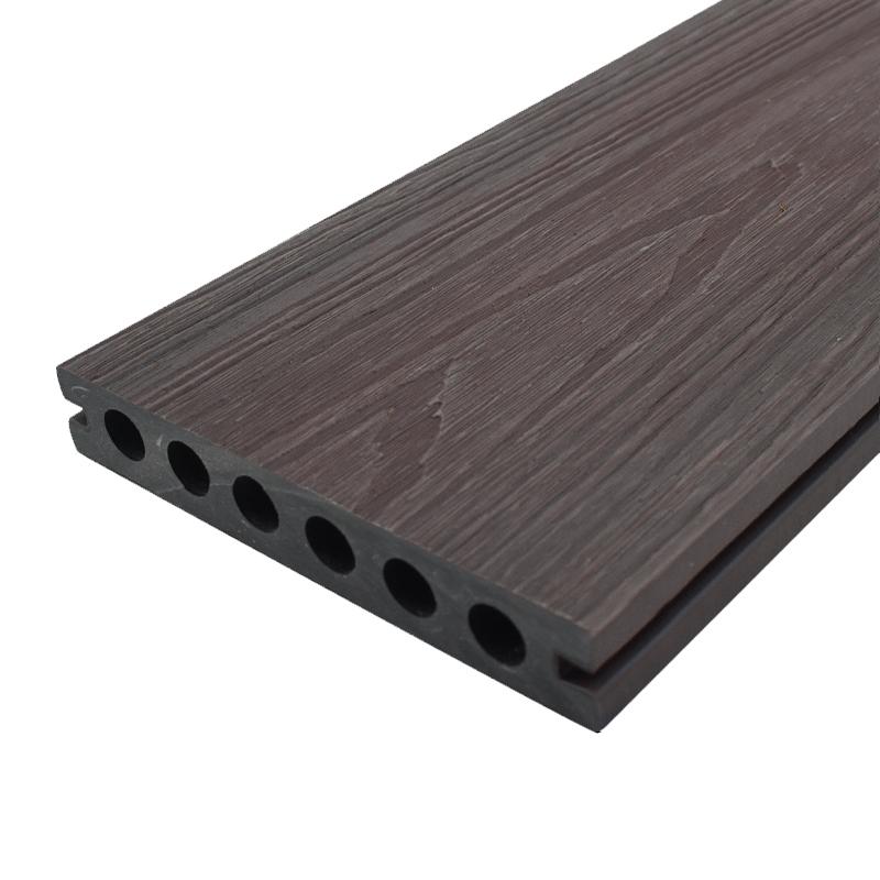Composite Deck Plank Solid Color Wire Brushed Deck Tiles for Outdoor Dark Brown Round Clearhalo 'Home Improvement' 'home_improvement' 'home_improvement_outdoor_deck_tiles_planks' 'Outdoor Deck Tiles & Planks' 'Outdoor Flooring & Tile' 'Outdoor Remodel' 'outdoor_deck_tiles_planks' 7233832