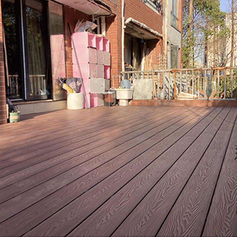 Composite Deck Plank Solid Color Wire Brushed Deck Tiles for Outdoor Clearhalo 'Home Improvement' 'home_improvement' 'home_improvement_outdoor_deck_tiles_planks' 'Outdoor Deck Tiles & Planks' 'Outdoor Flooring & Tile' 'Outdoor Remodel' 'outdoor_deck_tiles_planks' 7233833