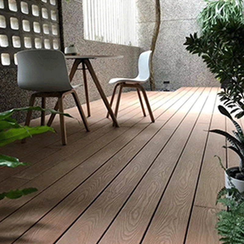 Composite Deck Plank Solid Color Wire Brushed Deck Tiles for Outdoor Clearhalo 'Home Improvement' 'home_improvement' 'home_improvement_outdoor_deck_tiles_planks' 'Outdoor Deck Tiles & Planks' 'Outdoor Flooring & Tile' 'Outdoor Remodel' 'outdoor_deck_tiles_planks' 7233836