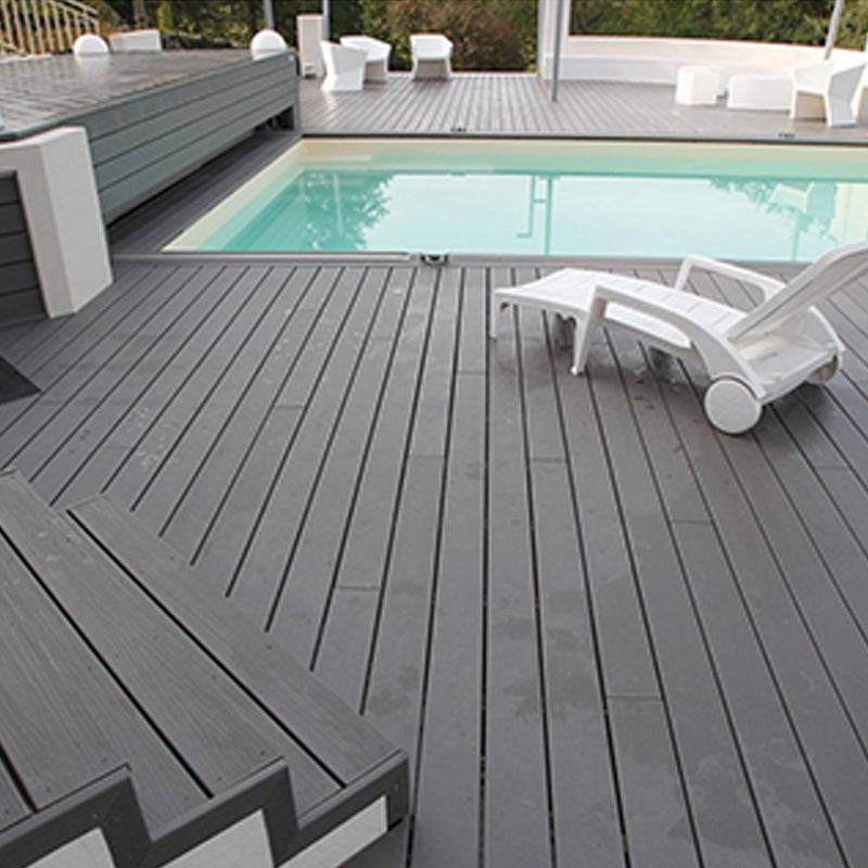 Composite Deck Plank Solid Color Wire Brushed Deck Tiles for Outdoor Clearhalo 'Home Improvement' 'home_improvement' 'home_improvement_outdoor_deck_tiles_planks' 'Outdoor Deck Tiles & Planks' 'Outdoor Flooring & Tile' 'Outdoor Remodel' 'outdoor_deck_tiles_planks' 7233840