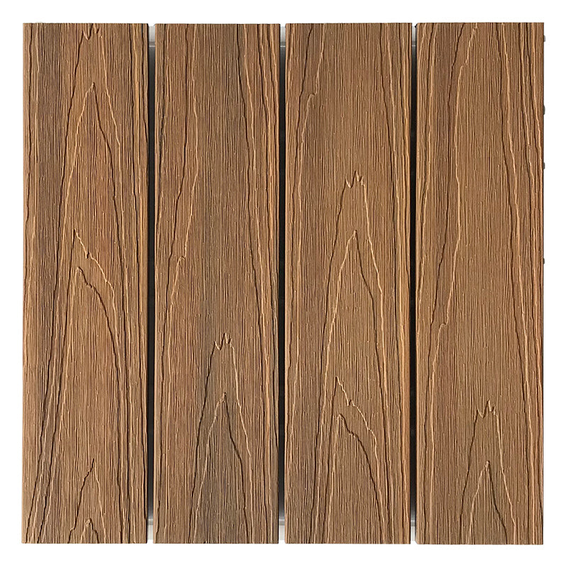 Engineered Square Flooring Tiles Water Resistant Interlocking for Patio Garden Teak Clearhalo 'Flooring 'Hardwood Flooring' 'hardwood_flooring' 'Home Improvement' 'home_improvement' 'home_improvement_hardwood_flooring' Walls and Ceiling' 7233866