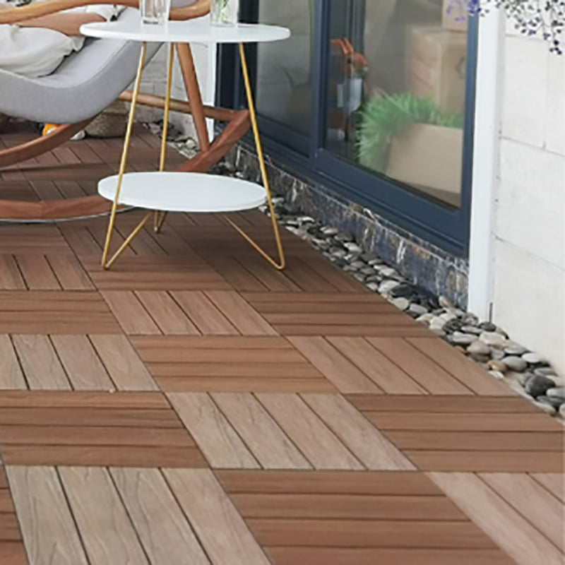 Engineered Square Flooring Tiles Water Resistant Interlocking for Patio Garden Clearhalo 'Flooring 'Hardwood Flooring' 'hardwood_flooring' 'Home Improvement' 'home_improvement' 'home_improvement_hardwood_flooring' Walls and Ceiling' 7233868