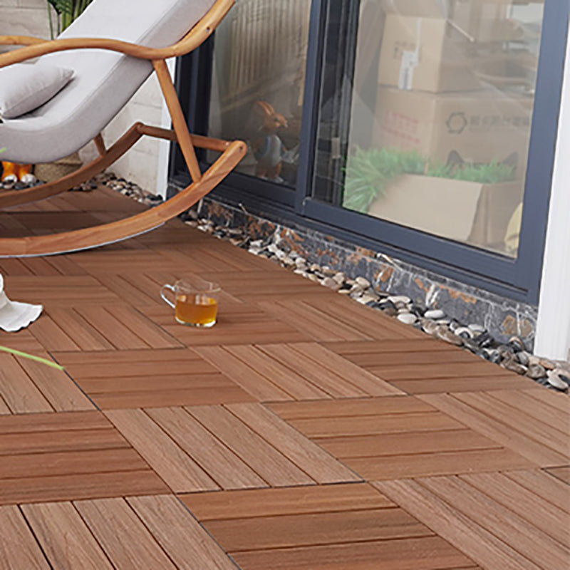Engineered Square Flooring Tiles Water Resistant Interlocking for Patio Garden Clearhalo 'Flooring 'Hardwood Flooring' 'hardwood_flooring' 'Home Improvement' 'home_improvement' 'home_improvement_hardwood_flooring' Walls and Ceiling' 7233869