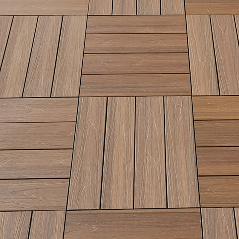 Engineered Square Flooring Tiles Water Resistant Interlocking for Patio Garden Clearhalo 'Flooring 'Hardwood Flooring' 'hardwood_flooring' 'Home Improvement' 'home_improvement' 'home_improvement_hardwood_flooring' Walls and Ceiling' 7233871