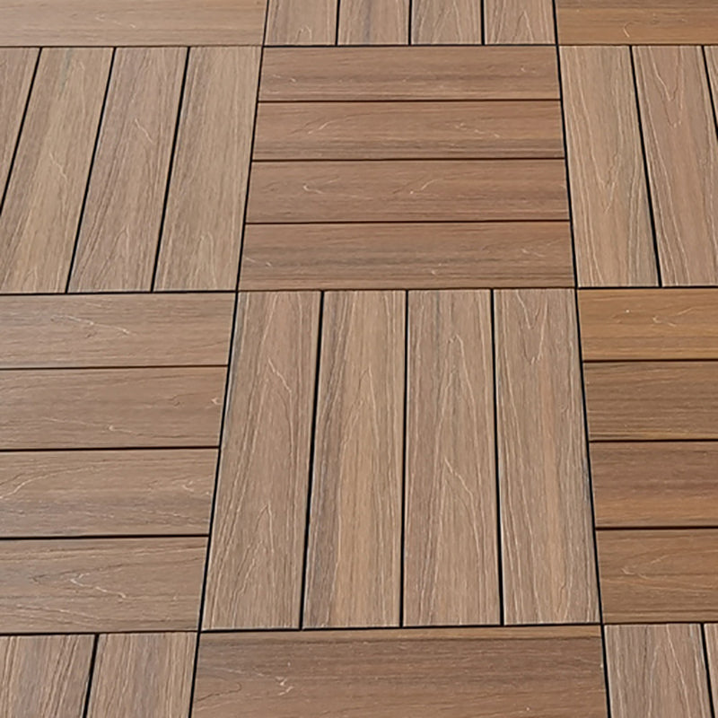 Engineered Square Flooring Tiles Water Resistant Interlocking for Patio Garden Clearhalo 'Flooring 'Hardwood Flooring' 'hardwood_flooring' 'Home Improvement' 'home_improvement' 'home_improvement_hardwood_flooring' Walls and Ceiling' 7233871