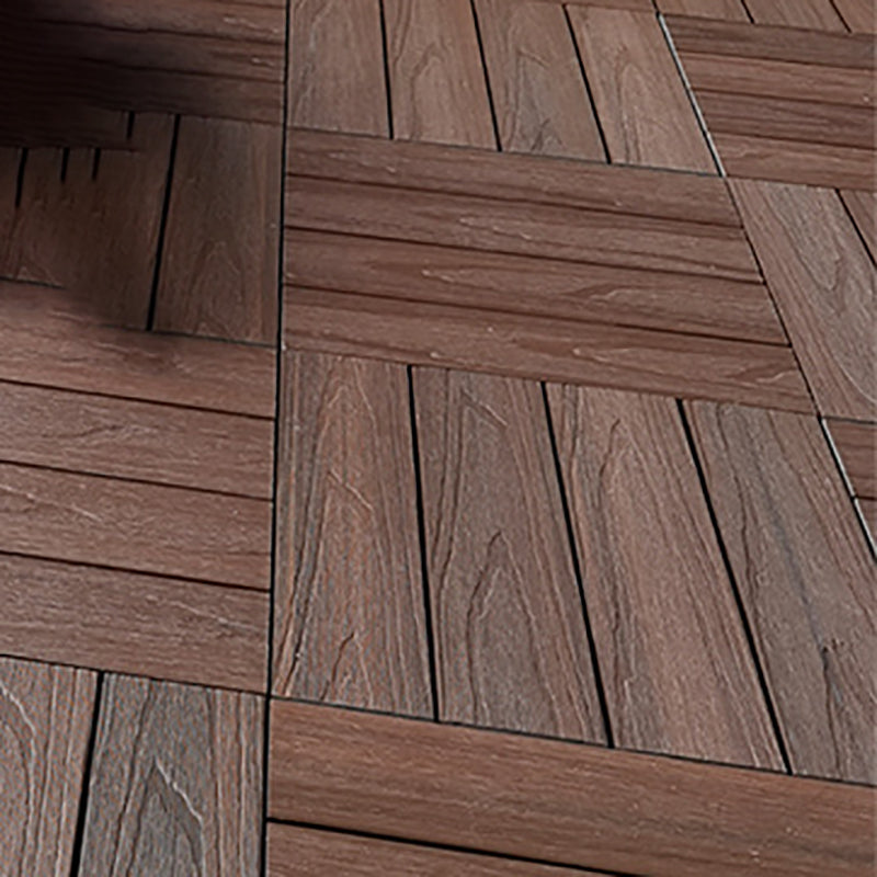 Engineered Square Flooring Tiles Water Resistant Interlocking for Patio Garden Clearhalo 'Flooring 'Hardwood Flooring' 'hardwood_flooring' 'Home Improvement' 'home_improvement' 'home_improvement_hardwood_flooring' Walls and Ceiling' 7233872
