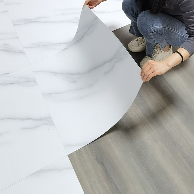 Vinyl Flooring Marble Print Peel and Stick Square PVC Vinyl Flooring Clearhalo 'Flooring 'Home Improvement' 'home_improvement' 'home_improvement_vinyl_flooring' 'Vinyl Flooring' 'vinyl_flooring' Walls and Ceiling' 7233949