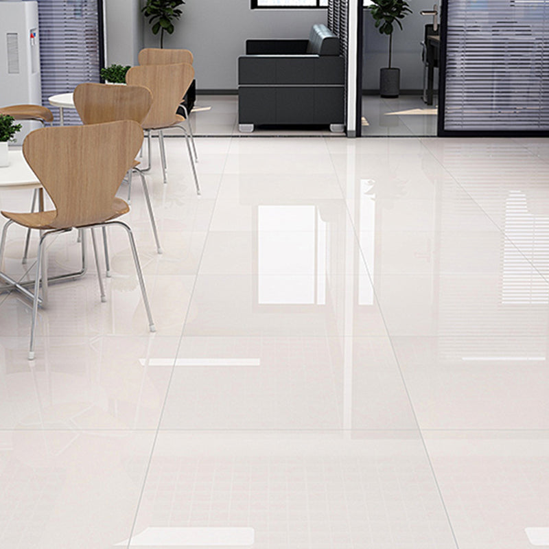 Modern Square Floor Tile Straight Edge Slip Resistant Polished Tile White 2' x 2' 60 Pieces Clearhalo 'Floor Tiles & Wall Tiles' 'floor_tiles_wall_tiles' 'Flooring 'Home Improvement' 'home_improvement' 'home_improvement_floor_tiles_wall_tiles' Walls and Ceiling' 7233991