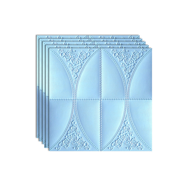 3D Wall Plate Gorgeous Style Simple Home Living Room Wall Panel (10-Pack) Light Blue Clearhalo 'Flooring 'Home Improvement' 'home_improvement' 'home_improvement_wall_paneling' 'Wall Paneling' 'wall_paneling' 'Walls & Ceilings' Walls and Ceiling' 7234089