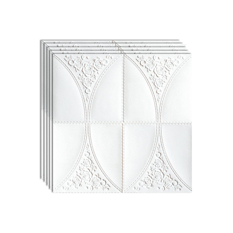 3D Wall Plate Gorgeous Style Simple Home Living Room Wall Panel (10-Pack) White Clearhalo 'Flooring 'Home Improvement' 'home_improvement' 'home_improvement_wall_paneling' 'Wall Paneling' 'wall_paneling' 'Walls & Ceilings' Walls and Ceiling' 7234098