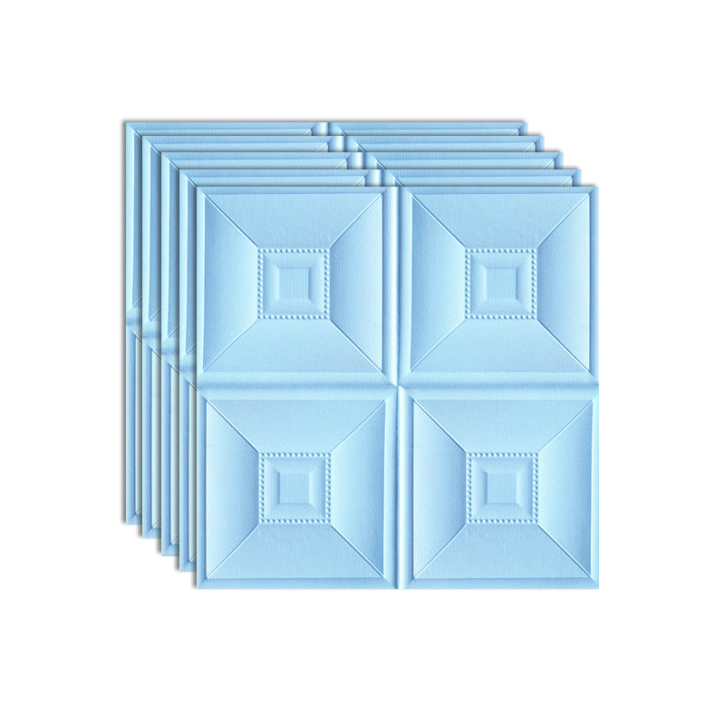 3D Wall Plate Gorgeous Style Simple Home Living Room Wall Panel (10-Pack) Blue Clearhalo 'Flooring 'Home Improvement' 'home_improvement' 'home_improvement_wall_paneling' 'Wall Paneling' 'wall_paneling' 'Walls & Ceilings' Walls and Ceiling' 7234104