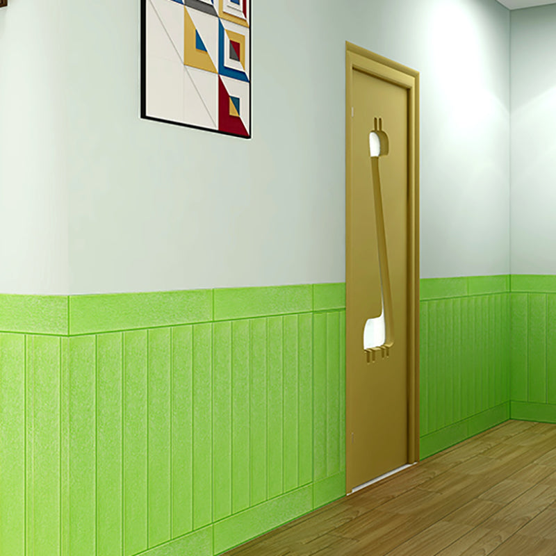 Wall Paneling Wainscoting Vinyl Peel and Stick Smooth Waterproof Indoor Wall Paneling Light Green Nano Strong Glue Fund Clearhalo 'Flooring 'Home Improvement' 'home_improvement' 'home_improvement_wall_paneling' 'Wall Paneling' 'wall_paneling' 'Walls & Ceilings' Walls and Ceiling' 7234146