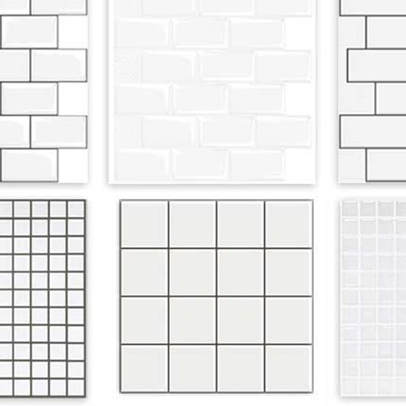 White Subway Tile Water Resistant Peel & Stick Tile for Kitchen Backsplash Clearhalo 'Flooring 'Home Improvement' 'home_improvement' 'home_improvement_peel_stick_blacksplash' 'Peel & Stick Backsplash Tile' 'peel_stick_blacksplash' 'Walls & Ceilings' Walls and Ceiling' 7234161