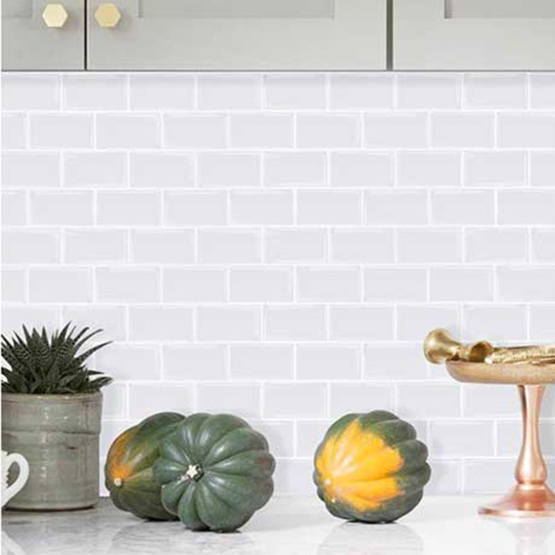 White Subway Tile Water Resistant Peel & Stick Tile for Kitchen Backsplash Clearhalo 'Flooring 'Home Improvement' 'home_improvement' 'home_improvement_peel_stick_blacksplash' 'Peel & Stick Backsplash Tile' 'peel_stick_blacksplash' 'Walls & Ceilings' Walls and Ceiling' 7234171