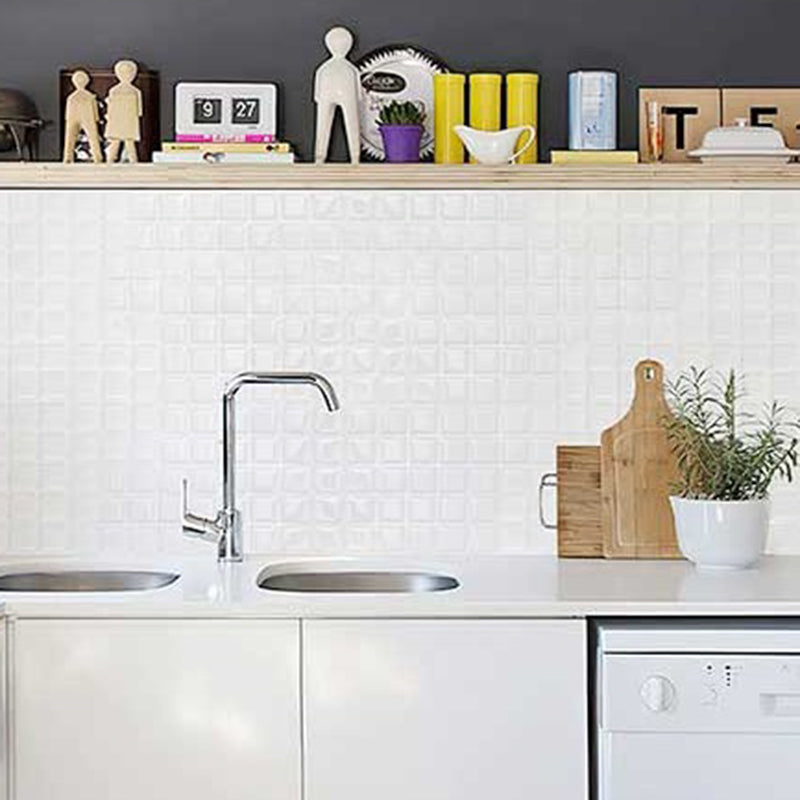 White Subway Tile Water Resistant Peel & Stick Tile for Kitchen Backsplash Clearhalo 'Flooring 'Home Improvement' 'home_improvement' 'home_improvement_peel_stick_blacksplash' 'Peel & Stick Backsplash Tile' 'peel_stick_blacksplash' 'Walls & Ceilings' Walls and Ceiling' 7234175