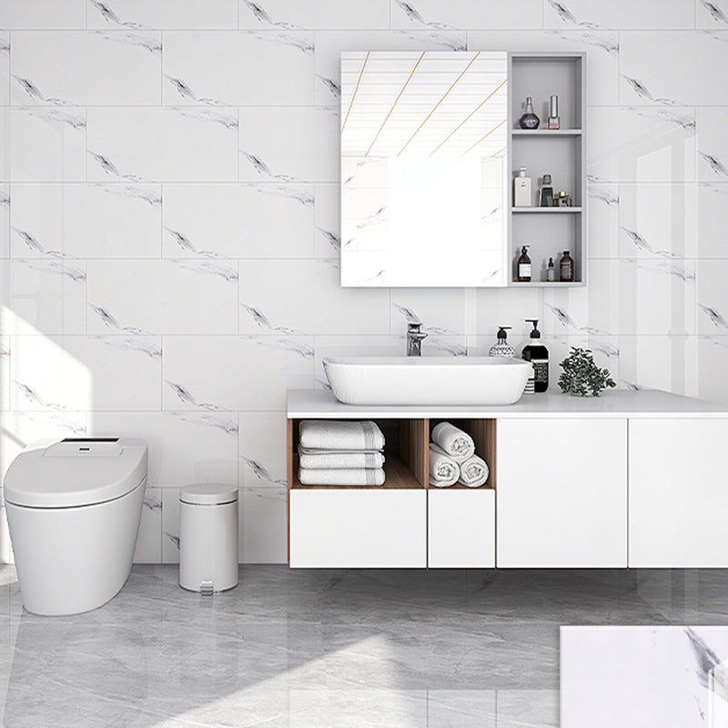 Rectangular Marbling Peel & Stick Tile Stain Resistant Single Tile for Bathroom Backsplash Cream Clearhalo 'Flooring 'Home Improvement' 'home_improvement' 'home_improvement_peel_stick_blacksplash' 'Peel & Stick Backsplash Tile' 'peel_stick_blacksplash' 'Walls & Ceilings' Walls and Ceiling' 7234186