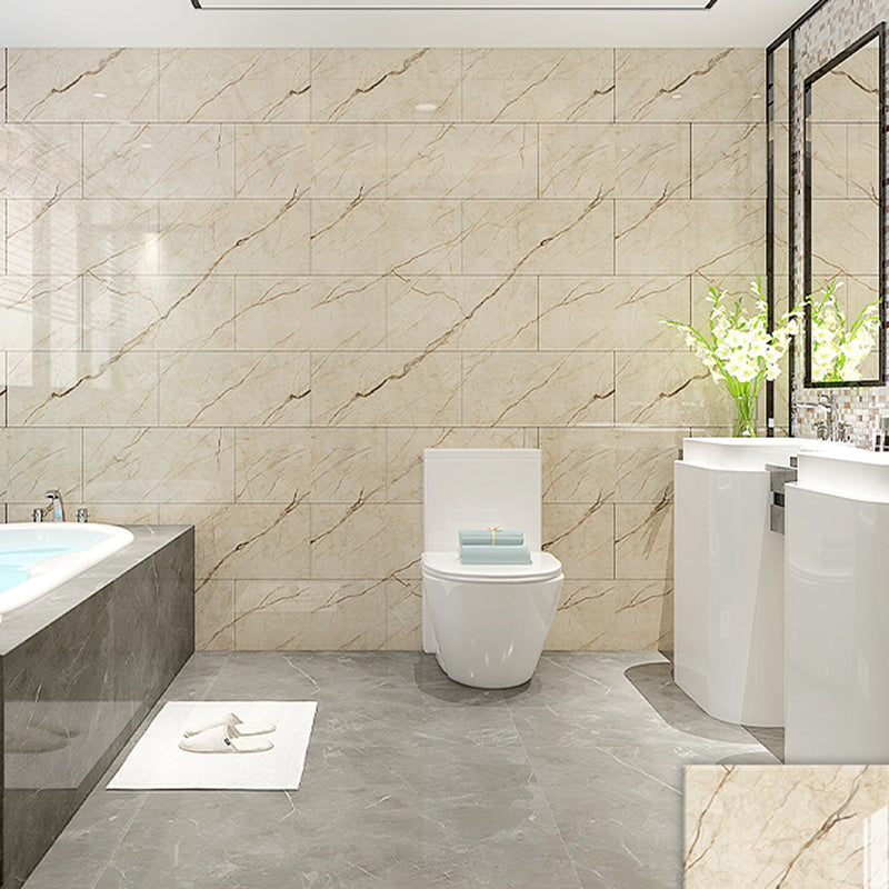 Rectangular Marbling Peel & Stick Tile Stain Resistant Single Tile for Bathroom Backsplash Beige Clearhalo 'Flooring 'Home Improvement' 'home_improvement' 'home_improvement_peel_stick_blacksplash' 'Peel & Stick Backsplash Tile' 'peel_stick_blacksplash' 'Walls & Ceilings' Walls and Ceiling' 7234192