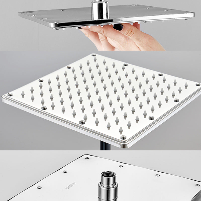 Fixed Square Shower Head Standard Spray Pattern Large Shower Head Clearhalo 'Bathroom Remodel & Bathroom Fixtures' 'Home Improvement' 'home_improvement' 'home_improvement_shower_heads' 'Shower Heads' 'shower_heads' 'Showers & Bathtubs Plumbing' 'Showers & Bathtubs' 7234246