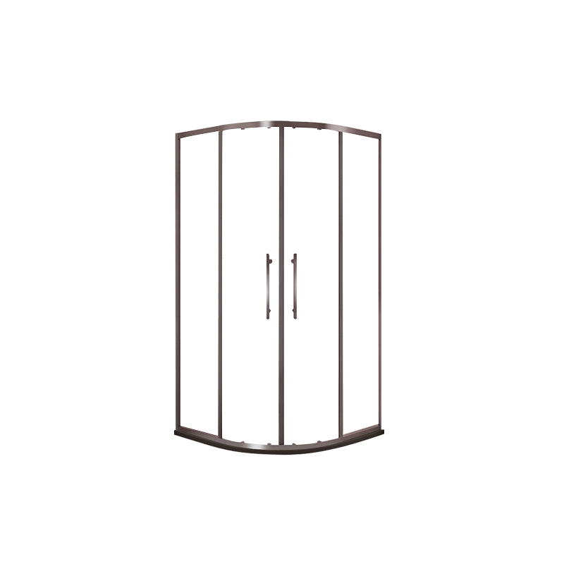 Framed Clear Shower Doors Double Sliding Tempered Shower Bath Door Clearhalo 'Bathroom Remodel & Bathroom Fixtures' 'Home Improvement' 'home_improvement' 'home_improvement_shower_tub_doors' 'Shower and Tub Doors' 'shower_tub_doors' 'Showers & Bathtubs' 7235031