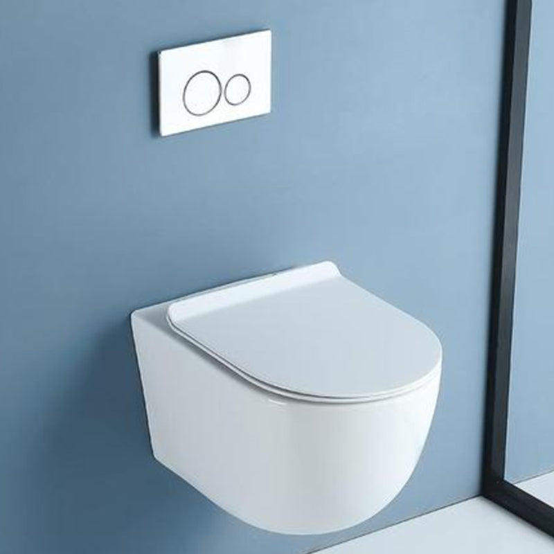 Modern White Flush Toilet Wall Hung Urine Toilet with Seat for Bathroom Clearhalo 'Bathroom Remodel & Bathroom Fixtures' 'Home Improvement' 'home_improvement' 'home_improvement_toilets' 'Toilets & Bidets' 'Toilets' 7235858