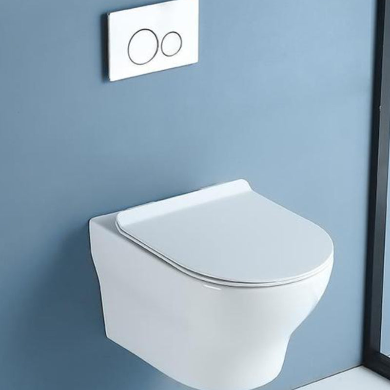 Modern White Flush Toilet Wall Hung Urine Toilet with Seat for Bathroom Clearhalo 'Bathroom Remodel & Bathroom Fixtures' 'Home Improvement' 'home_improvement' 'home_improvement_toilets' 'Toilets & Bidets' 'Toilets' 7235860