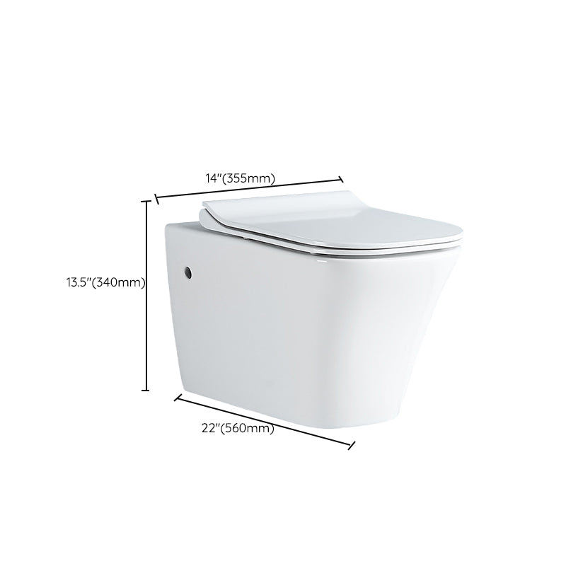 Modern White Flush Toilet Wall Hung Urine Toilet with Seat for Bathroom Clearhalo 'Bathroom Remodel & Bathroom Fixtures' 'Home Improvement' 'home_improvement' 'home_improvement_toilets' 'Toilets & Bidets' 'Toilets' 7235877
