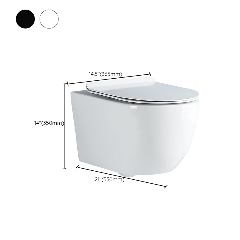 Modern White Flush Toilet Wall Hung Urine Toilet with Seat for Bathroom Clearhalo 'Bathroom Remodel & Bathroom Fixtures' 'Home Improvement' 'home_improvement' 'home_improvement_toilets' 'Toilets & Bidets' 'Toilets' 7235880