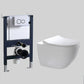 Modern Wall Mount Flush Toilet White Urine Toilet with Seat for Bathroom 15"L x 22"W x 14"H White Toilet with Low Tanker Clearhalo 'Bathroom Remodel & Bathroom Fixtures' 'Home Improvement' 'home_improvement' 'home_improvement_toilets' 'Toilets & Bidets' 'Toilets' 7235886
