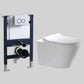 Modern Wall Mount Flush Toilet White Urine Toilet with Seat for Bathroom 15"L x 22"W x 14"H Bright White Toilet with Low Tanker Clearhalo 'Bathroom Remodel & Bathroom Fixtures' 'Home Improvement' 'home_improvement' 'home_improvement_toilets' 'Toilets & Bidets' 'Toilets' 7235893