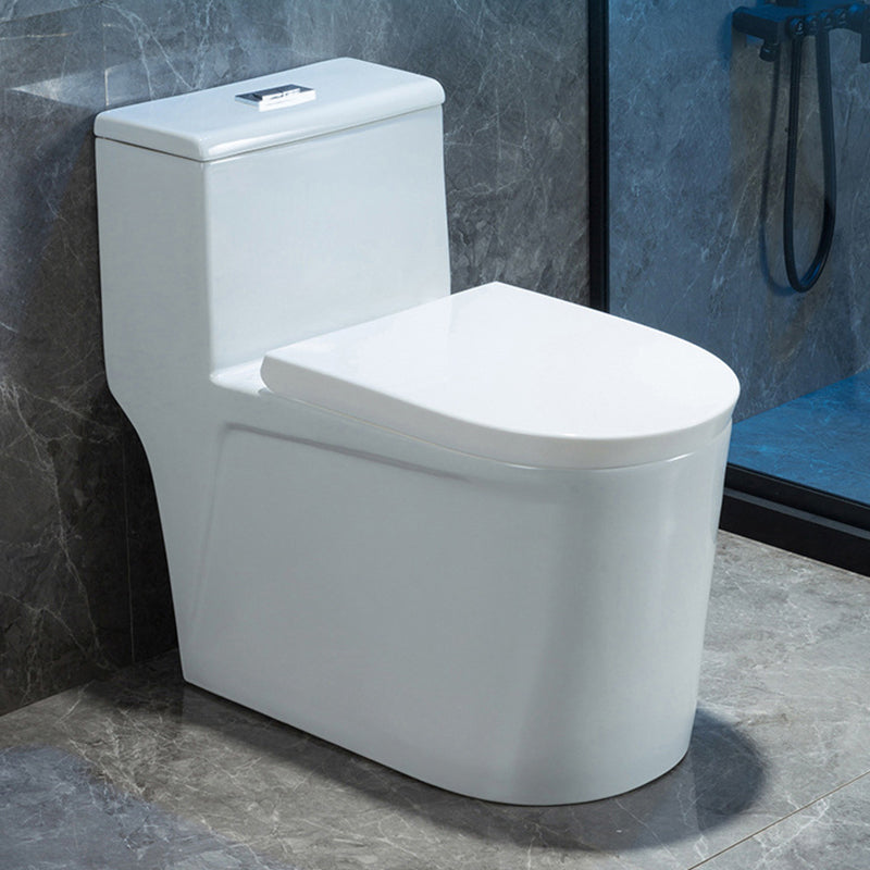 Modern Floor Mount Flush Toilet White Urine Toilet with Slow Close Seat for Bathroom 15"L x 27"W x 26"H 16" Clearhalo 'Bathroom Remodel & Bathroom Fixtures' 'Home Improvement' 'home_improvement' 'home_improvement_toilets' 'Toilets & Bidets' 'Toilets' 7235942