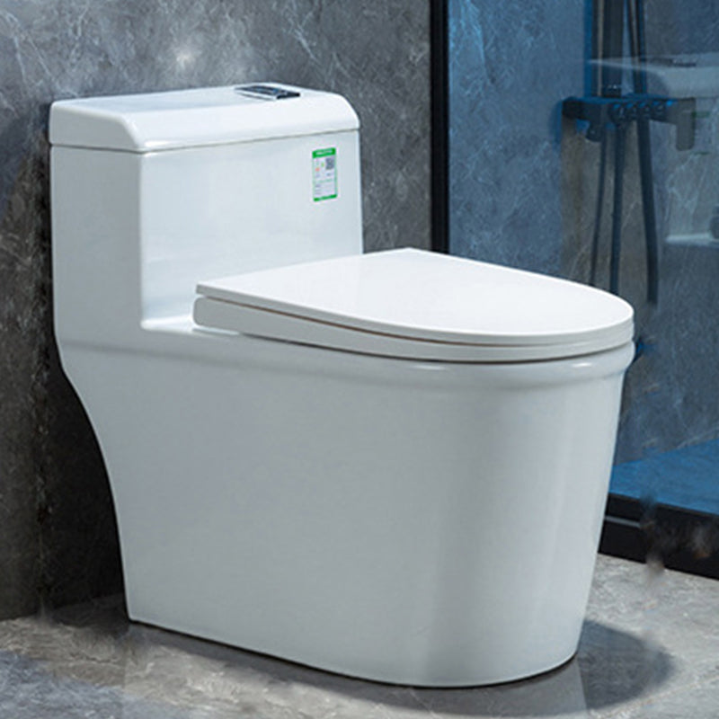 Modern Floor Mount Flush Toilet White Urine Toilet with Slow Close Seat for Bathroom 15.6"L x 28"W x 26"H Clearhalo 'Bathroom Remodel & Bathroom Fixtures' 'Home Improvement' 'home_improvement' 'home_improvement_toilets' 'Toilets & Bidets' 'Toilets' 7235946