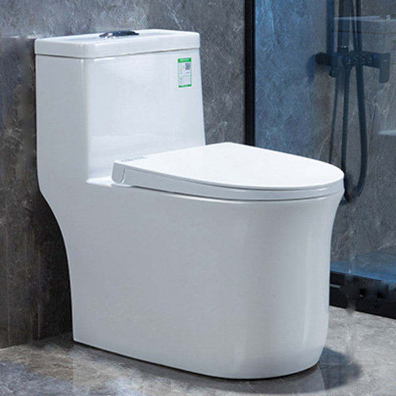 Modern Floor Mount Flush Toilet White Urine Toilet with Slow Close Seat for Bathroom 15"L x 28"W x 27"H Clearhalo 'Bathroom Remodel & Bathroom Fixtures' 'Home Improvement' 'home_improvement' 'home_improvement_toilets' 'Toilets & Bidets' 'Toilets' 7235948