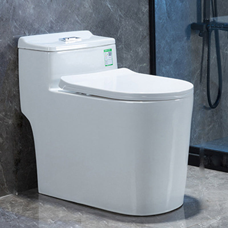 Modern Floor Mount Flush Toilet White Urine Toilet with Slow Close Seat for Bathroom 15"L x 26"W x 24"H Clearhalo 'Bathroom Remodel & Bathroom Fixtures' 'Home Improvement' 'home_improvement' 'home_improvement_toilets' 'Toilets & Bidets' 'Toilets' 7235954