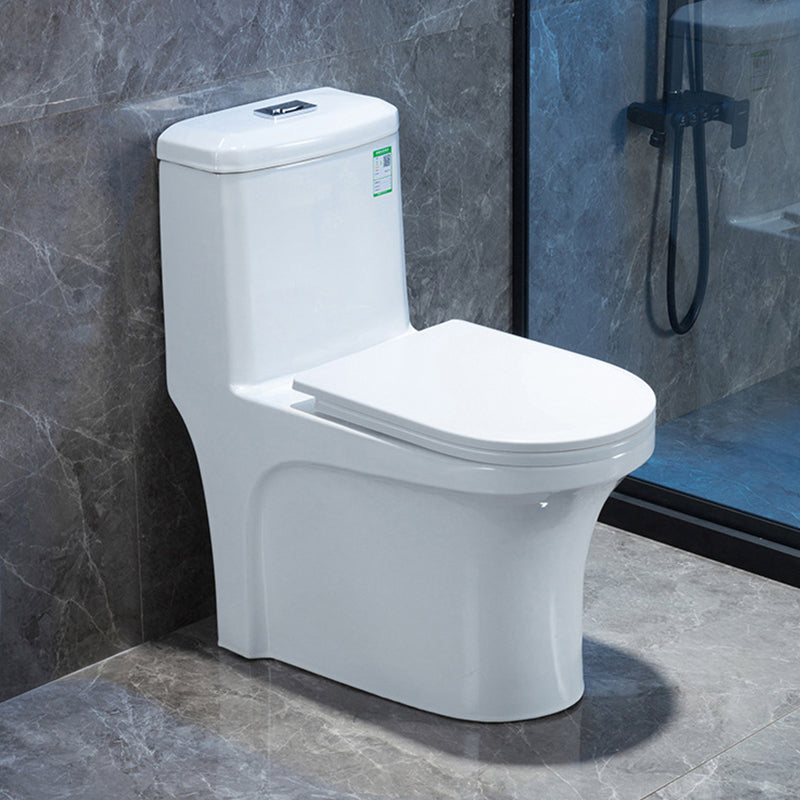 Modern Floor Mount Flush Toilet White Urine Toilet with Slow Close Seat for Bathroom 14"L x 26"W x 30"H Clearhalo 'Bathroom Remodel & Bathroom Fixtures' 'Home Improvement' 'home_improvement' 'home_improvement_toilets' 'Toilets & Bidets' 'Toilets' 7235956