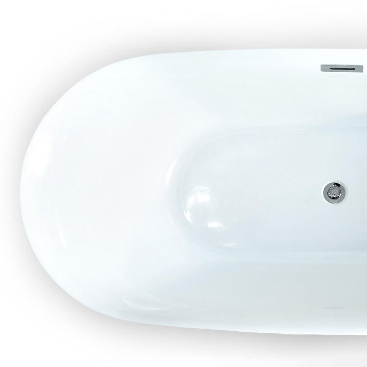 Antique Finish Stand Alone Bathtub Soaking Modern Oval Bath Tub Clearhalo 'Bathroom Remodel & Bathroom Fixtures' 'Bathtubs' 'Home Improvement' 'home_improvement' 'home_improvement_bathtubs' 'Showers & Bathtubs' 7236072