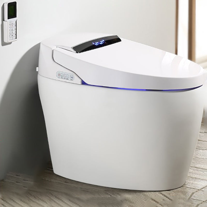 Contemporary Floor Standing Bidet with Elongated Bowl Shape in White Clearhalo 'Bathroom Remodel & Bathroom Fixtures' 'Bidets' 'Home Improvement' 'home_improvement' 'home_improvement_bidets' 'Toilets & Bidets' 7236183