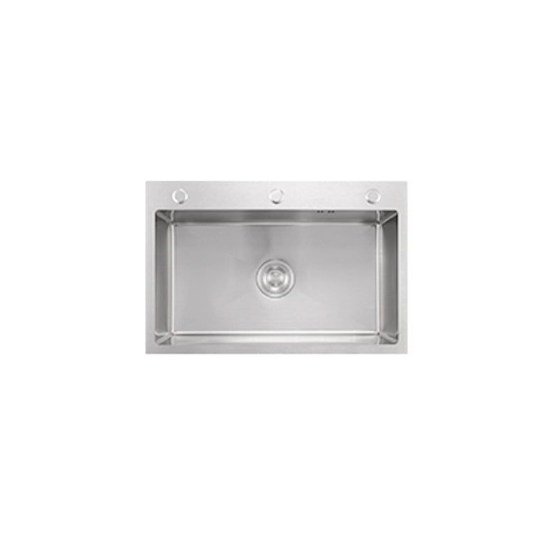 Modern Kitchen Sink Stainless Rectangular Kitchen Sink with Pull-out Faucet Clearhalo 'Home Improvement' 'home_improvement' 'home_improvement_kitchen_sinks' 'Kitchen Remodel & Kitchen Fixtures' 'Kitchen Sinks & Faucet Components' 'Kitchen Sinks' 'kitchen_sinks' 7237117