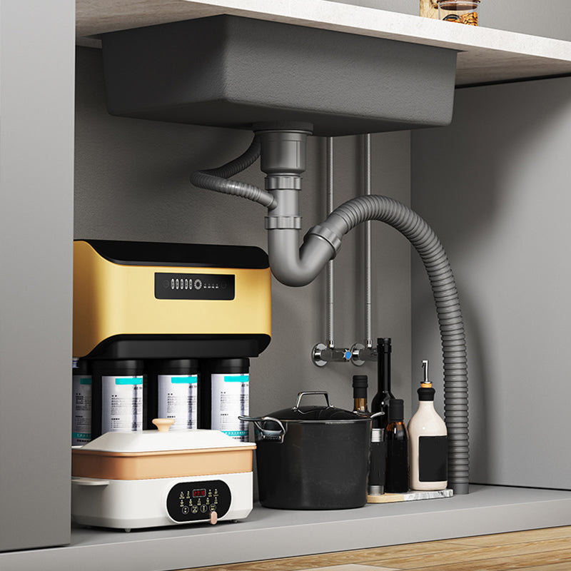 Modern Kitchen Sink Stainless Rectangular Kitchen Sink with Pull-out Faucet Clearhalo 'Home Improvement' 'home_improvement' 'home_improvement_kitchen_sinks' 'Kitchen Remodel & Kitchen Fixtures' 'Kitchen Sinks & Faucet Components' 'Kitchen Sinks' 'kitchen_sinks' 7237120