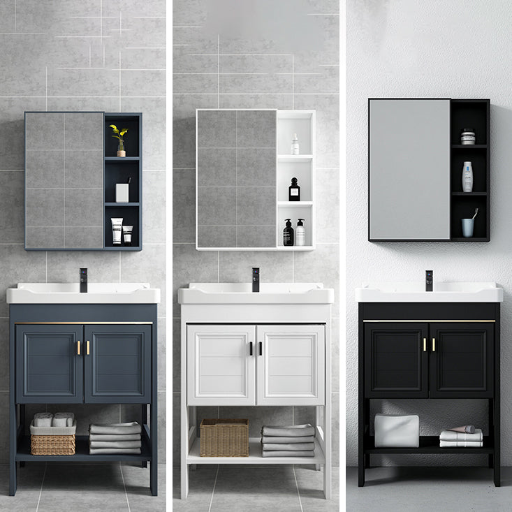 Glam Bathroom Vanity Set Freestanding Faucet Included Bathroom Sink Vanity Clearhalo 'Bathroom Remodel & Bathroom Fixtures' 'Bathroom Vanities' 'bathroom_vanities' 'Home Improvement' 'home_improvement' 'home_improvement_bathroom_vanities' 7237292