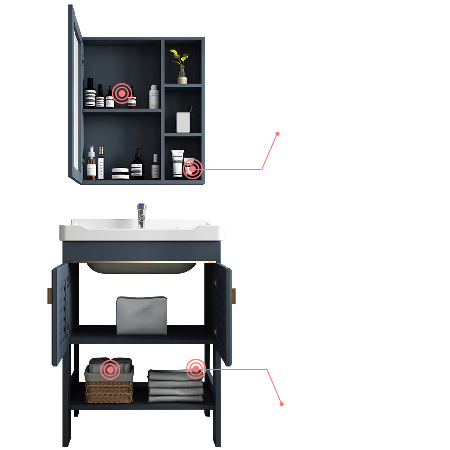 Glam Bathroom Vanity Set Freestanding Faucet Included Bathroom Sink Vanity Clearhalo 'Bathroom Remodel & Bathroom Fixtures' 'Bathroom Vanities' 'bathroom_vanities' 'Home Improvement' 'home_improvement' 'home_improvement_bathroom_vanities' 7237307