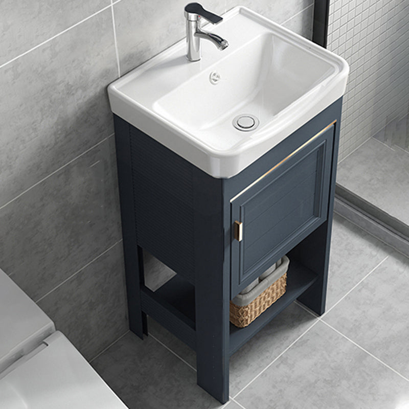 Glam Bathroom Vanity Set Freestanding Faucet Included Bathroom Sink Vanity Vanity & Faucet 17"L x 14"W x 30"H Clearhalo 'Bathroom Remodel & Bathroom Fixtures' 'Bathroom Vanities' 'bathroom_vanities' 'Home Improvement' 'home_improvement' 'home_improvement_bathroom_vanities' 7237308