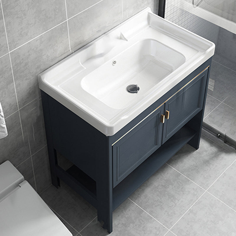 Glam Bathroom Vanity Set Freestanding Faucet Included Bathroom Sink Vanity Bathroom Vanity 32"L x 19"W x 30"H Clearhalo 'Bathroom Remodel & Bathroom Fixtures' 'Bathroom Vanities' 'bathroom_vanities' 'Home Improvement' 'home_improvement' 'home_improvement_bathroom_vanities' 7237309