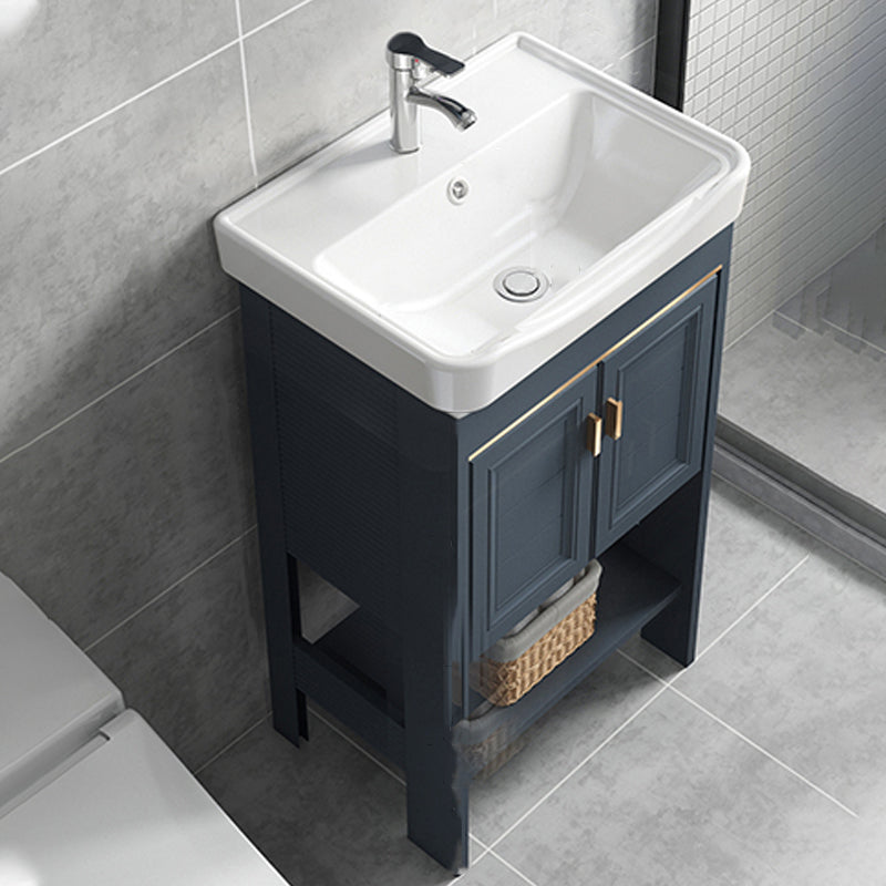 Glam Bathroom Vanity Set Freestanding Faucet Included Bathroom Sink Vanity Vanity & Faucet 20"L x 14"W x 30"H Clearhalo 'Bathroom Remodel & Bathroom Fixtures' 'Bathroom Vanities' 'bathroom_vanities' 'Home Improvement' 'home_improvement' 'home_improvement_bathroom_vanities' 7237315