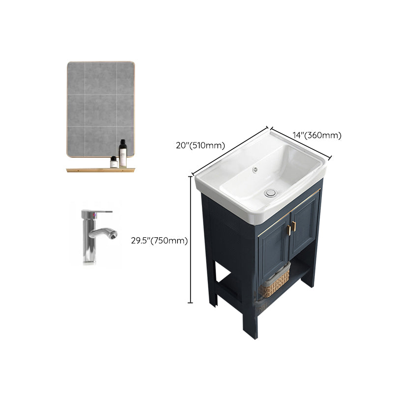 Glam Bathroom Vanity Set Freestanding Faucet Included Bathroom Sink Vanity Clearhalo 'Bathroom Remodel & Bathroom Fixtures' 'Bathroom Vanities' 'bathroom_vanities' 'Home Improvement' 'home_improvement' 'home_improvement_bathroom_vanities' 7237327