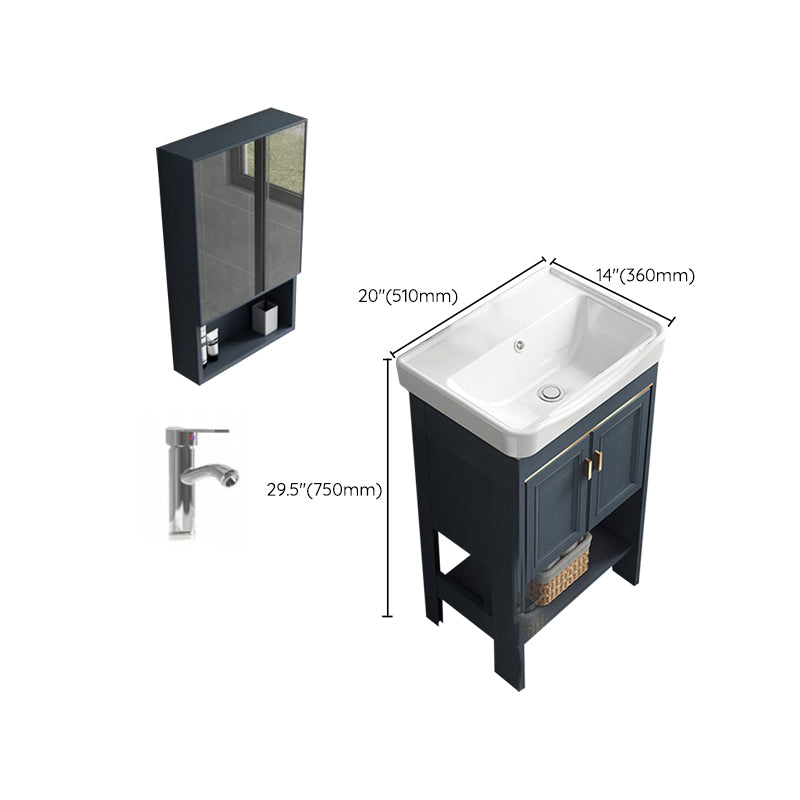 Glam Bathroom Vanity Set Freestanding Faucet Included Bathroom Sink Vanity Clearhalo 'Bathroom Remodel & Bathroom Fixtures' 'Bathroom Vanities' 'bathroom_vanities' 'Home Improvement' 'home_improvement' 'home_improvement_bathroom_vanities' 7237332