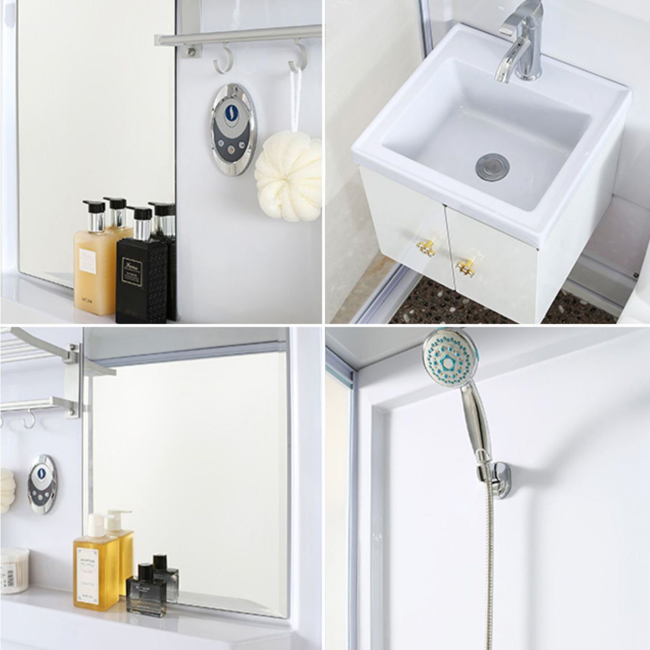 White Shower Stall Framed Single Sliding Rectangle Shower Kit Clearhalo 'Bathroom Remodel & Bathroom Fixtures' 'Home Improvement' 'home_improvement' 'home_improvement_shower_stalls_enclosures' 'Shower Stalls & Enclosures' 'shower_stalls_enclosures' 'Showers & Bathtubs' 7237437